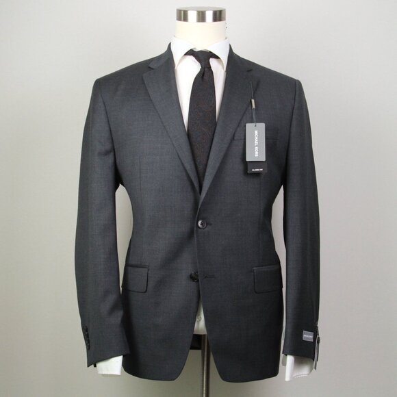 42R Michael Kors Mens‎ Sportcoat Blazer Jacket Wool Blend grey E04539 - Picture 1 of 9
